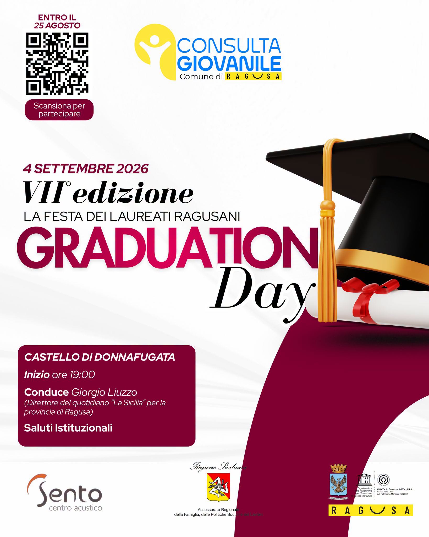 Torna il Graduation Day: il 4 settembre al Castello di Donnafugata la VII edizione dedicata ai laureati ragusani