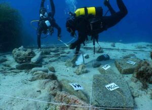 San Vito Lo Capo. Campagna di scavo archeologico subacqueo del Relitto delle macine. Foto Vincenzo Sottosanti / Archivio LIMEN